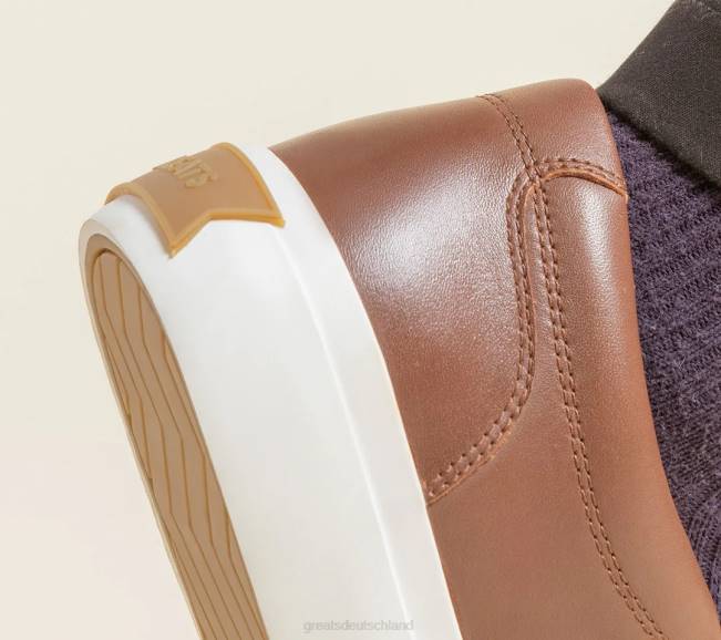 dunkelbraun GREATS das Wooster-Leder Schuhe 88HH72