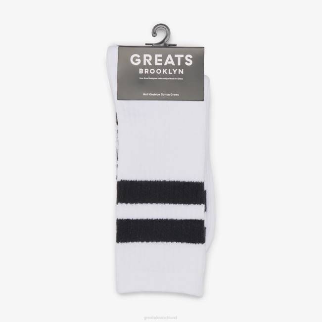 Weiß GREATS College-Streifen-Crew-Socke Zubehör 88HH86