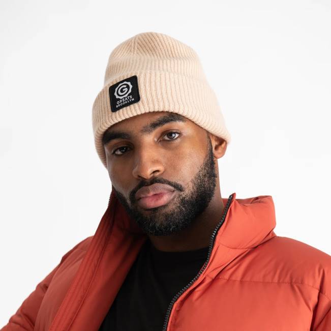 cremefarbene Wolle GREATS die Mütze Zubehör 88HH104